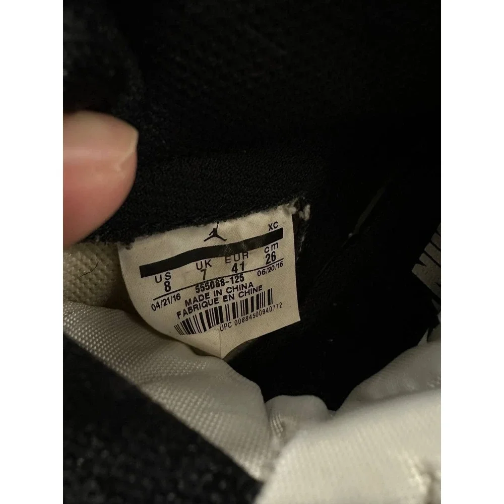 Nike Air Jordan 1 Retro High OG 'Black Toe' 2016 Men's 555088-125 Size 8